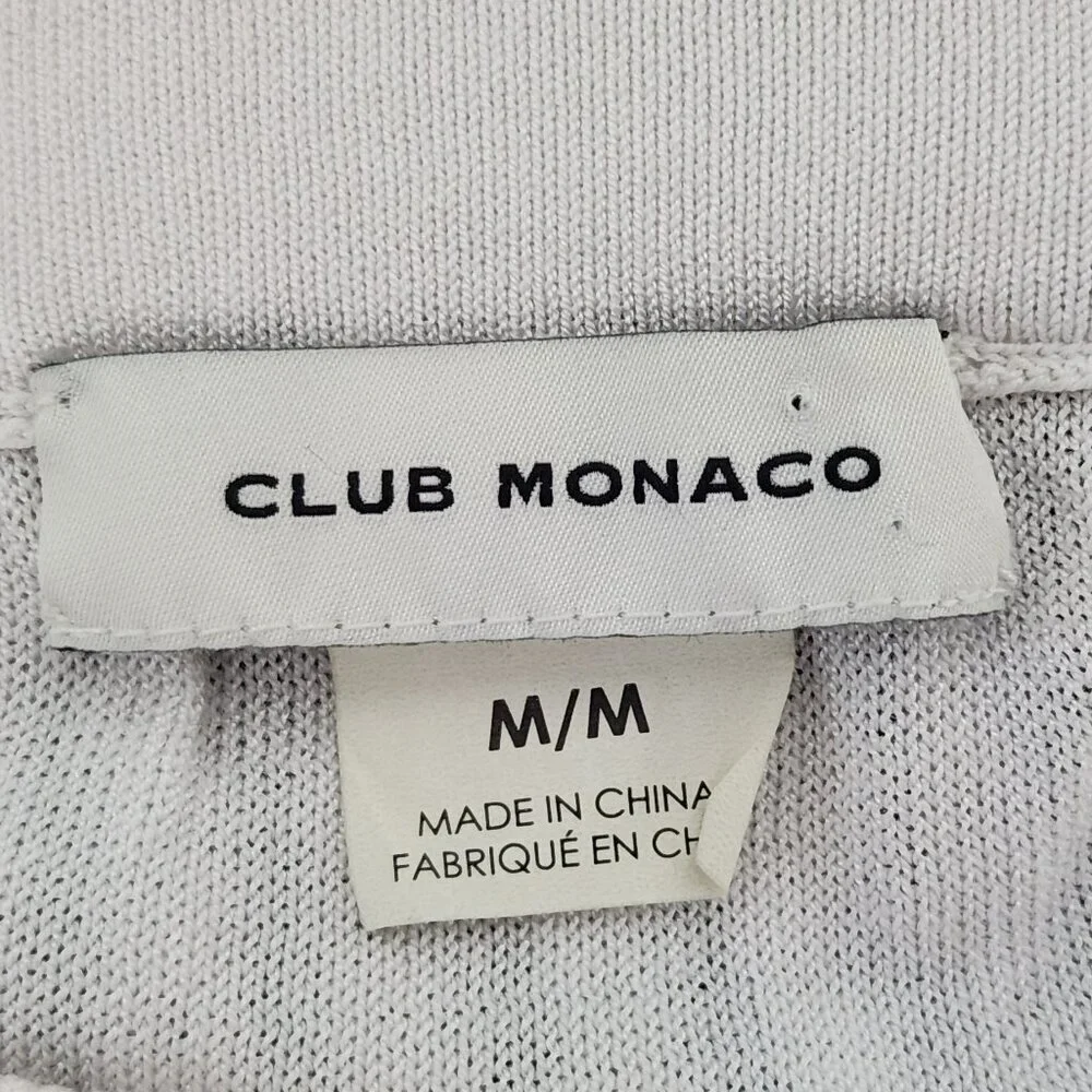 Club Monaco Knit Midi Striped Pattern Skirt Size M Navy/White